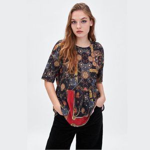 ZARA Top with Ruffled Hem